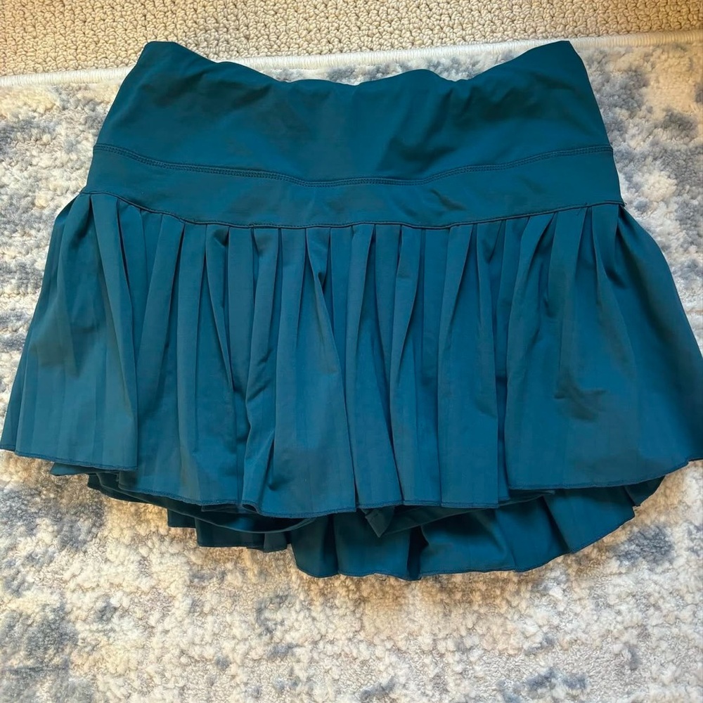 Teal Pleated Women's Skirt